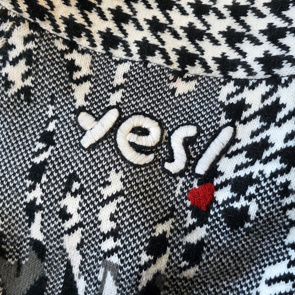 Desigual Womens Susana Mixed Pattern Zip Shawl Collar Cardigan S Heart - Picture 12 of 13